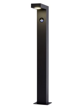 Lucide Texas - Gartenleuchte mit Bewegungsmelder - 6 x 15 x 60 cm - 6W LED inkl. - IP54 - anthrazit