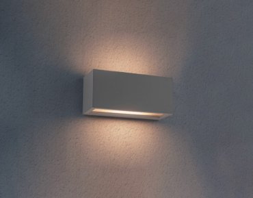 Century Italia Reverso - Außenwandleuchte - 10 x 11 x 25 cm - IP65 - grau
