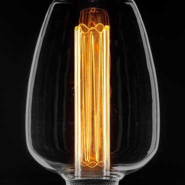 ETH Deco Filament LED 43S - 11 x 20 cm - E27 - 3 Stufen dimmbar - 1W/2,5W/5W - 1800K - Rauchglas