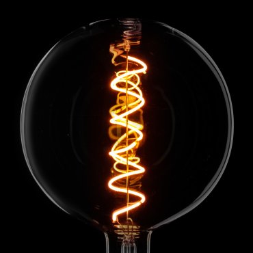 ETH Globe Filament Spiral LED - Ø 20 cm - E27 - 4W dimmbar - 2200K - Titan-Rauchglas