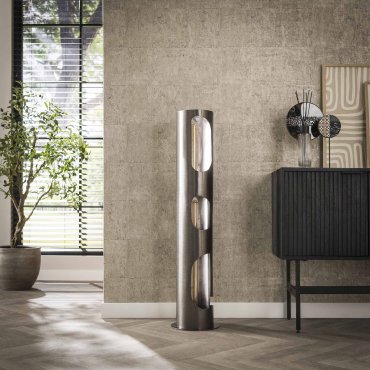 Vico Organic Cylinder L - Stehleuchte - 111 cm - Schwarz Nickel