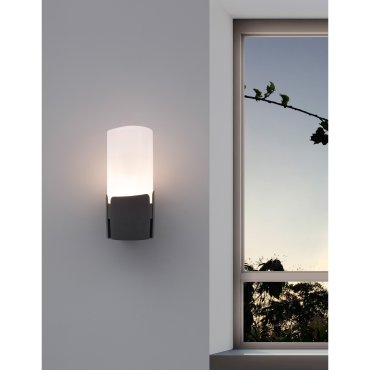 Nova Luce Pyro - Außenwandleuchte - 10 x 13 x 21 cm - IP54 - dunkelgrau