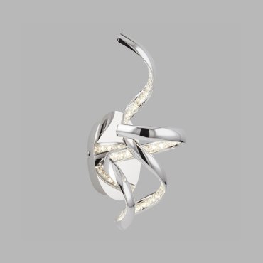 Searchlight Twirls - Wandleuchte - 17 x 38 cm - 12W LED inc. - Chrom