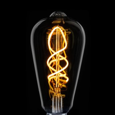 ETH Edison Spiral LED Glühfaden ST64 - E27 - 4W dimmbar - 2200K - geräuchert