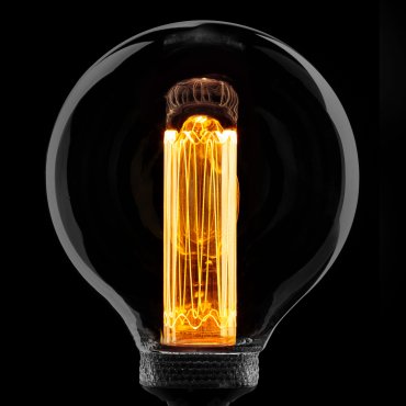 ETH Globe LED Filament - Ø 12,5 cm - E27 - 3 Stufen dimmbar - 5W - 2000K - Rauch-Titan