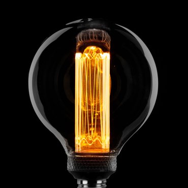 ETH Globe LED Filament - Ø 9,5 cm - E27 - 3 Stufen dimmbar - 5W - 1800K - Rauch-Titan