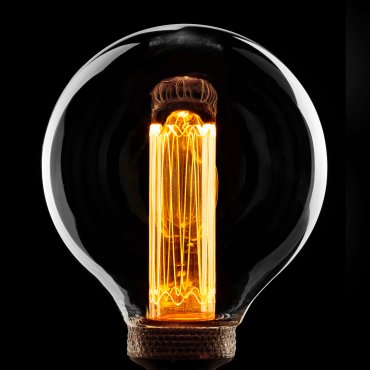 ETH LED Glühbirne - Ø 12,5 cm - E27 - 3 Stufen dimmbar - 5W - 1800K - transparent