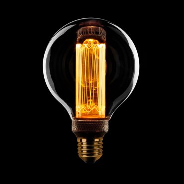 ETH LED-Glühbirne - Ø 8 cm - E27 - 5W dimmbar - 2000K - transparent