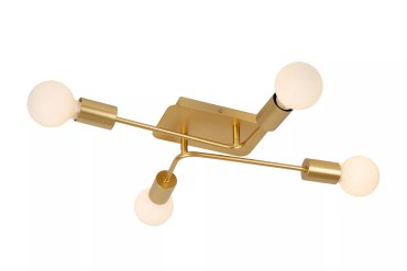Lucide Lester - Deckenleuchte - 51 x 39 x 9 cm - matt gold
