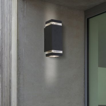 Searchlight Austin - Außenwandleuchte - 8 x 24 cm - IP44 - schwarz