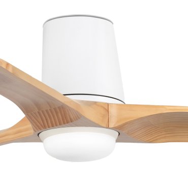 Faro Heywood Tub S - deckenventilator mit licht - Ø 90 - matt weiß und pino