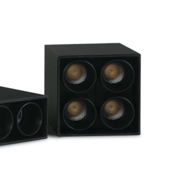 ONE Light Dark Light Ceiling Tubes - Deckenleuchte - 6,4 x 6,4 x 8,4 cm - 10W LED inkl. - schwarz