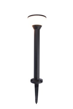 Lutec Karlo - solarbetriebener Bodenspot auf Erdspieß mit Bewegungsmelder - intelligente Beleuchtung - Lutec Connect - Ø 13 x 45 cm - 6,8W LED inkl. - IP44 - schwarz