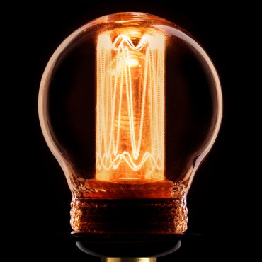ETH LED Filament Ball - Ø 4,5 x 10 cm - E14 - 2,3W dimmbar - 2000K - gold