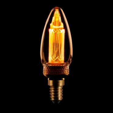 ETH LED-Glühkerze - E14 - 2.3W dimmbar - 1800K - gold