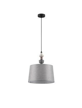 Nova Luce Damo - Hängelampe - Ø 34 x 150 cm - matt schwarz, grau und braun