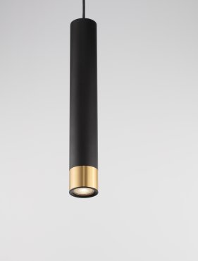 Nova Luce Picto - Hängeleuchte - Ø 6 x 240 cm - schwarz und gold