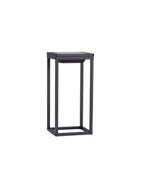 Nova Luce Tegolo - tragbare Solar-Tischleuchte mit USB-Anschluss - 15,1 x 39,2 x 16,6 cm - 2W LED incl. -  IP54 - dunkel anthrazit