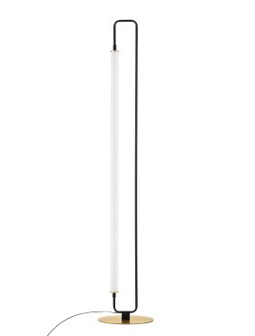 Nova Luce Wetro - Stehleuchte - 28 x 150 cm - 32W LED inkl. - matt schwarz und gold