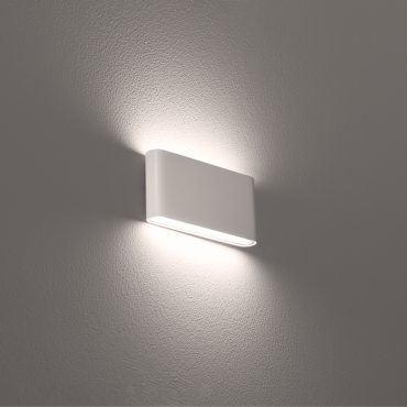 Century Italia Forma - Außenwandleuchte - 17,5 x 2,9 x 9 cm - 12W LED inkl - einstellbare Lichtfarbe - IP54 - weiß