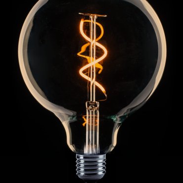 ETH Spiral Globe LED Glühfaden - Ø 12,5 cm - E27 - 2W - 2200K - gold