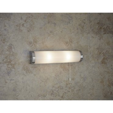 Searchlight Poplar - Wandleuchte mit Zugschalter - 40 x 7,3 x 9 cm - IP44 - weiß
