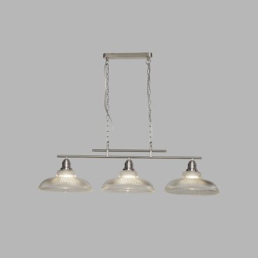 Searchlight Bistro III - Pendelleuchte - 103 x 31 x 82 cm - satiniert silber