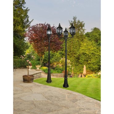 Searchlight Bel Aire - Mastleuchten - Ø 16 x 220,5 cm - IP23 - schwarz