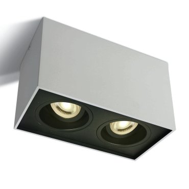 ONE Light GU10 Adjustable Square Cylinders - Aufbaustrahler 2L - 18,2 x 9,6 x 12,5 cm - weiß
