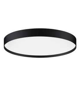 Nova Luce Roi - Deckenleuchte - Ø 50 x 8,5 cm - 48W dimmbar LED inkl. - Sand schwarz