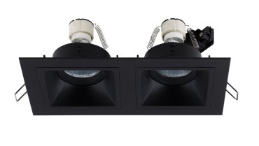 Maxlight Hit - Einbaustrahler 2L - 215 x 115 mm, 195 x 95 mm Einbaumaß - schwarz
