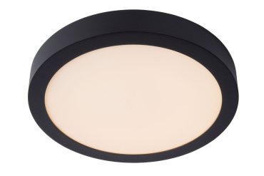 Lucide Brice-Led - Deckenleuchte - Ø 30 x 3,9 cm - 30W dimmbare LED inkl - IP44 - schwarz