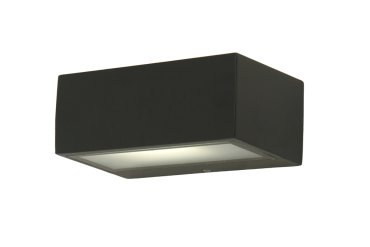 Lutec Gemini - Außenwandleuchte - 11 x 7 x 17 cm - IP44 - dunkelgrau
