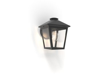 Lutec Zago - Außenwandleuchte - 16 x 16,3 x 19,9 cm - IP44 - schwarz