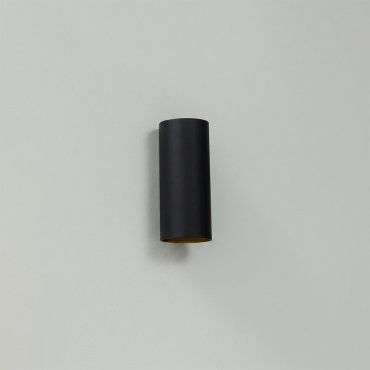 Artdelight Roulo2 - Wandleuchte - Ø 6,5 x 15,4 cm - mattschwarz/gold