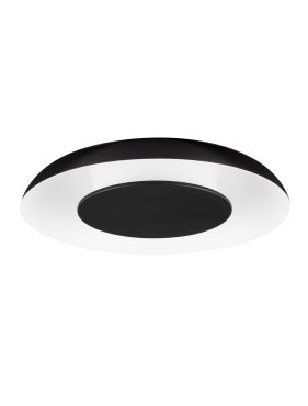 Nova Luce Epos - Deckenleuchte - Ø 40 x 6 cm - 24W dimmbar LED inkl. - Sand schwarz und Weiß