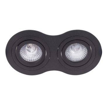Maxlight Signal II - Einbaustrahler - 170 x 90 mm, Ø 2 x 75 mm Einbaumaß - schwarz