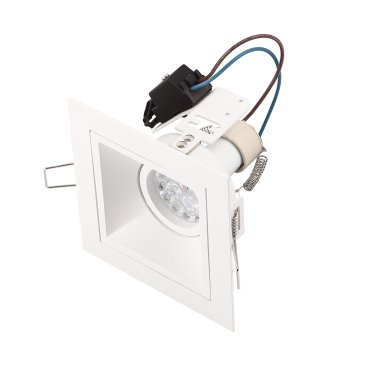 Maxlight Hit - Einbaustrahler 1L - 115 x 115 mm, 95 x 95 mm Einbaumaß - weiß