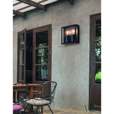Nova Luce Sorren - Außenwandleuchte - 22 x 8,7 x 22 cm - IP65 - anthrazit