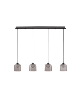 Nova Luce Dione - Hängelampe - Ø 14 x 100 x 200 cm - 20W LED inkl. - Sand schwarz