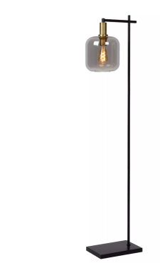 Lucide Joanet - Stehleuchte - 35,5 x 19 x 150 cm - Rauchglas und Messing