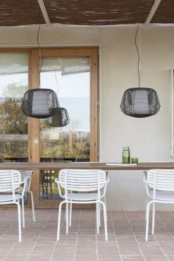 Faro Nara – hängelampe – Ø 46 x 35,4 cm – IP65 – mattschwarz