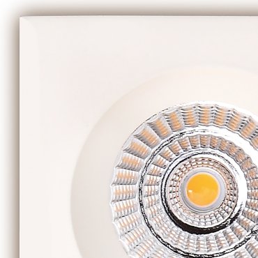 Maxlight Technical Spot H0064 - Einbaustrahler 1L - 90 x 90 mm, Ø 76 mm Einbaumaß - inkl. 7,5W LED - weiß