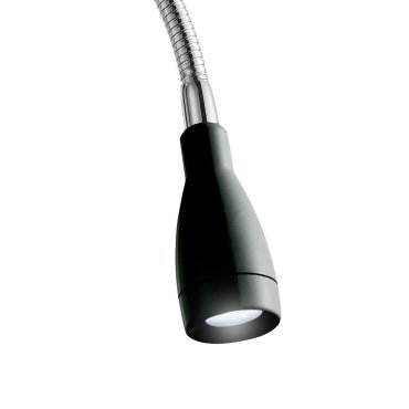 Searchlight Flexy - Wandleuchte mit Schalter - 7 x 29 cm - 0,8W LED inkl - Chrom und Schwarz