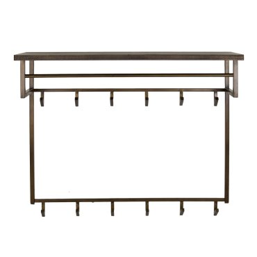 Vico Ferro - garderobe mit wandregal - 100 x 33 x 80 cm - antikes bronze