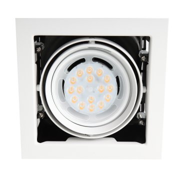 Maxlight Matrix I - Einbaustrahler 1L - 185 x 185 mm, 150 x 150 mm Einbaumaß - weiß