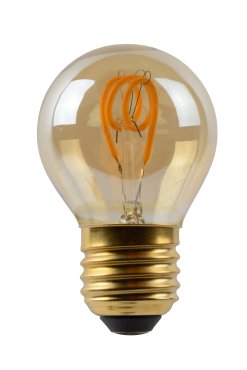 Lucide LED-Glühbirne - Ø 4,5 x 7 cm - E27 - 3W dimmbar - 2200K - amber