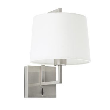 Faro Frame - Wandleuchte mit Schalter - 21,5 x 28 x 17,6 cm - weiß und nickel matt