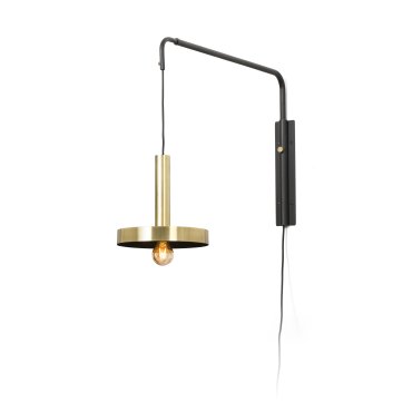 Faro Whizz - Wandleuchte - 120 x 25 x 50 cm - satiniertes Gold und Schwarz