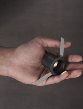 Nova Luce Uho - Einbaustrahler - Ø 45 mm - Einbaugröße 38 mm - inkl. 3W LED - schwarz
